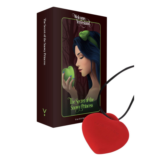Міні-вібратор «Сердечко» на шнурку, 9 режимів, червоний FairyGasm PleasureStone Red