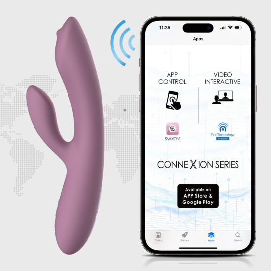 Вибратор-кролик с жемчужной стимуляцией точки G, фиолетовый Svakom Trysta Neo Violet
