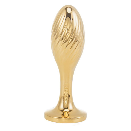 Анальна пробка з білим лисячим хвостом, форма груші Lockink Sevanda White Fox-Tail Anal Pear-Shape Plug
