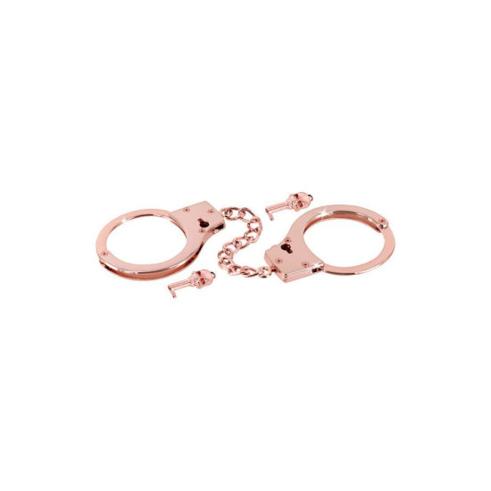 Металеві наручники для сексу, рожеві Fetish Tentation Premium Chick Wrist Cuffs in Rose-Gold Metal