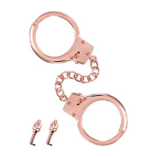Металеві наручники для сексу, рожеві Fetish Tentation Premium Chick Wrist Cuffs in Rose-Gold Metal