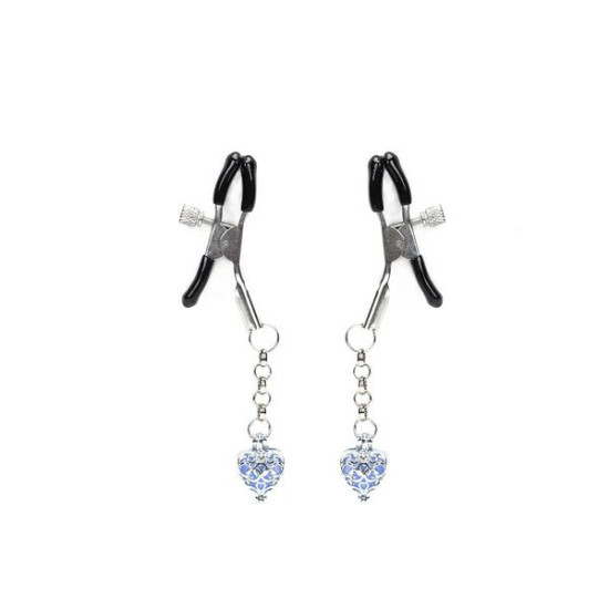 Затискачі для сосків, що світяться у темряві, сині Liebe Seele Glow-in-dark Nipple Clamps Blue