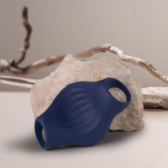 Мастурбатор із петлями для пальців, 10 режимів, синій Rocks Off Palm Blue