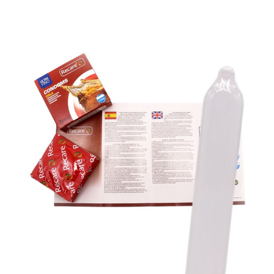 Презервативи з пухирцями та ребрами з ароматом коли, 3 шт Recare Cola Dotted&Ribbed Condoms