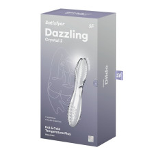 Двосторонній скляний ділдо Satisfyer Dazzling Crystal 2 Transparent
