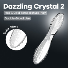 Двосторонній скляний ділдо Satisfyer Dazzling Crystal 2 Transparent