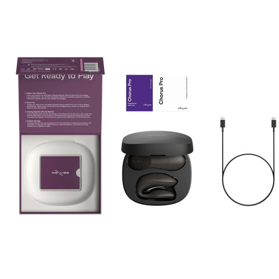 Смарт-вібратор для пар, чорний We-Vibe Chorus Pro Satin Black