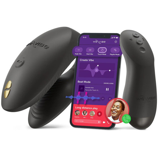 Смарт-вібратор для пар, чорний We-Vibe Chorus Pro Satin Black