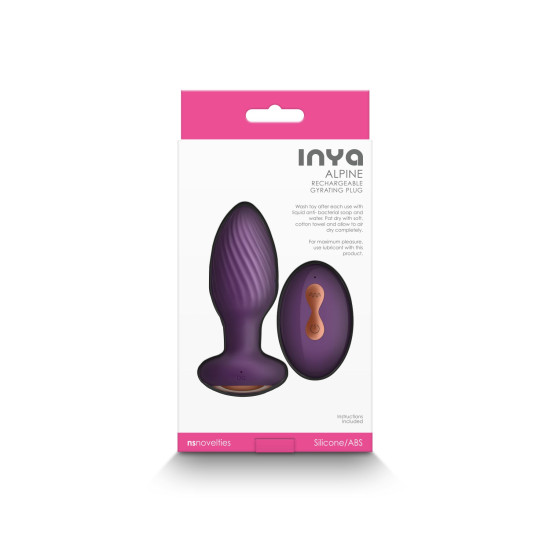 Анальна пробка з вібрацією, фіолетова NS Novelties INYA - Alpine - Purple