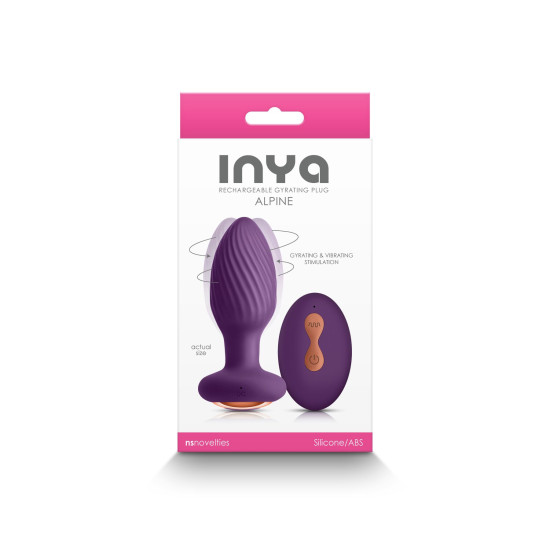 Анальна пробка з вібрацією, фіолетова NS Novelties INYA - Alpine - Purple