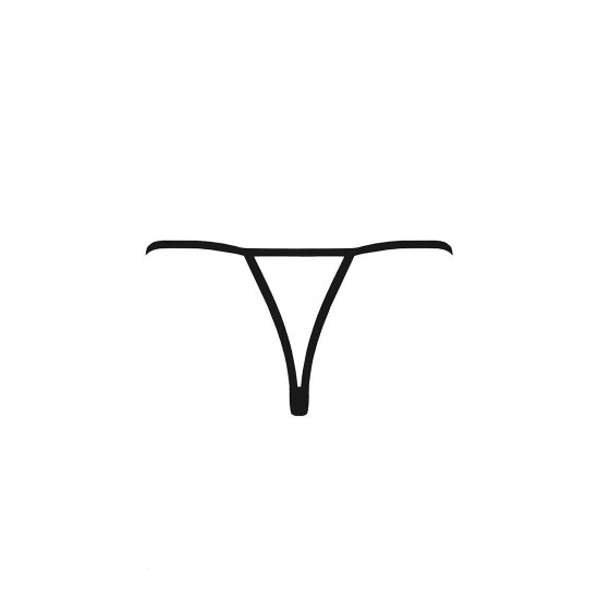 Трусики кружевные с доступом VIOLANTE THONG black S/M - Passion Exclusive (мятая упаковка!!!)