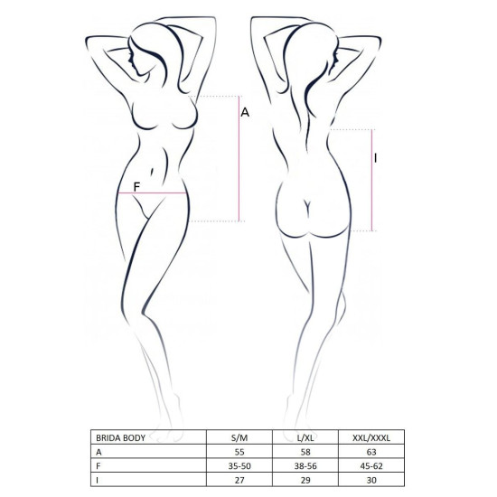 Боди красного цвета BRIDA BODY Passion Exclusive Red, XXL/XXXL
