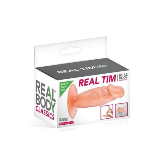Реалістичний фалоімітатор на присосці, довжина 11 см, діаметр 3,4 см Real Body Real Tim