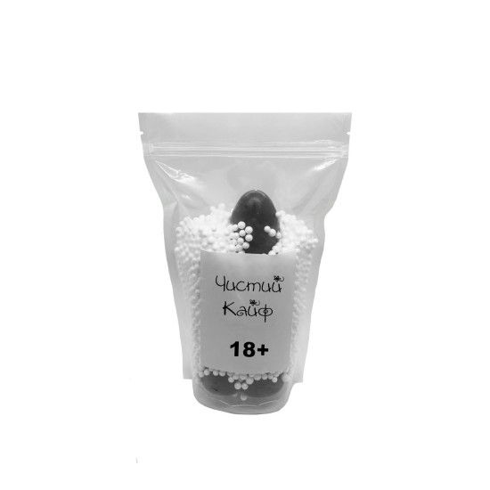 Крафтове мило-член з присоскою, натуральне, чорне Чистий Кайф Black, L