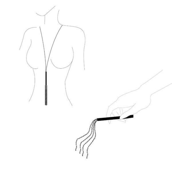 Украшение для тела - цепочка-плеть на шею, золотая Bijoux Indiscrets Magnifique Necklace Whip Gold