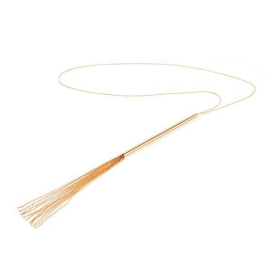 Украшение для тела - цепочка-плеть на шею, золотая Bijoux Indiscrets Magnifique Necklace Whip Gold
