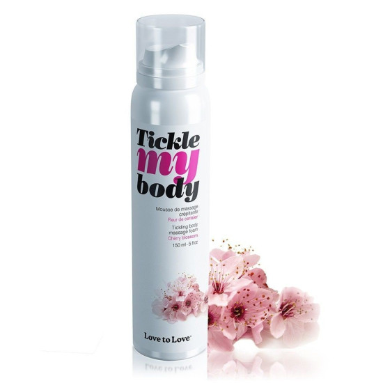 Увлажняющая массажная пена с вишневым ароматом Love To Love TICKLE MY BODY Cherry Blossom, 150 ml