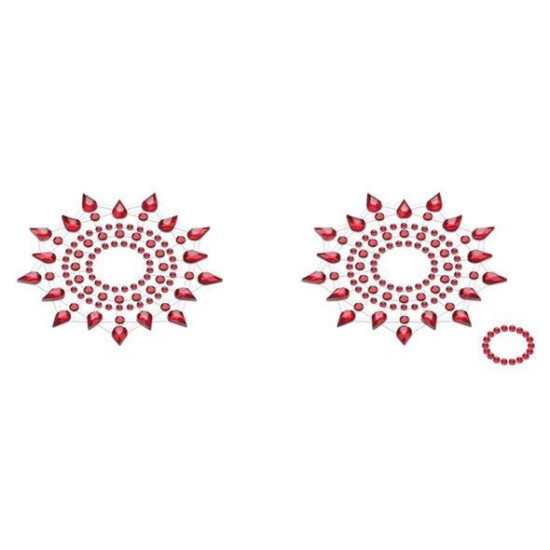 Пестис із кристалів (прикраса на груди), червоні Petits Joujoux Gloria Set of 2 Red