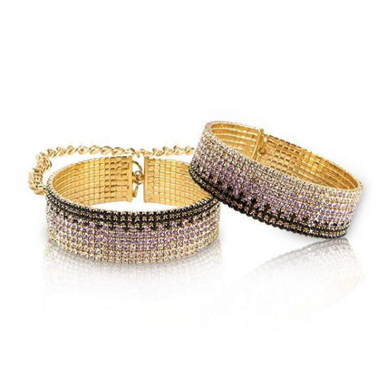 Лакшери наручники-браслеты с кристаллами, в подарочной упаковке Rianne S Diamond Cuffs
