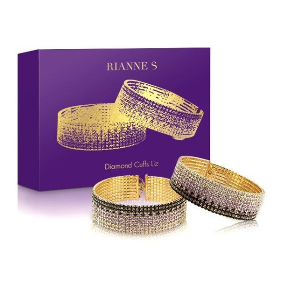 Лакшери наручники-браслеты с кристаллами, в подарочной упаковке Rianne S Diamond Cuffs