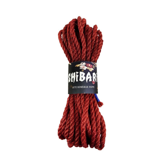 Веревка для эротического связывания, джутовая, красная Feral Feelings Shibari Rope Red, 8 м