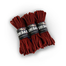 Веревка для эротического связывания, джутовая, красная Feral Feelings Shibari Rope Red, 8 м