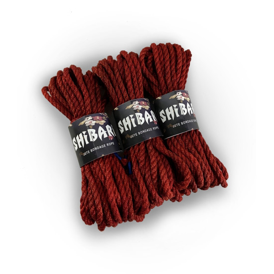Веревка для эротического связывания, джутовая, красная Feral Feelings Shibari Rope Red, 8 м