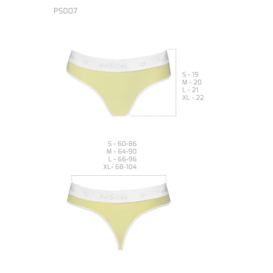 Спортивні трусики-стринги, жовті Passion PS007 Panties Yellow, M