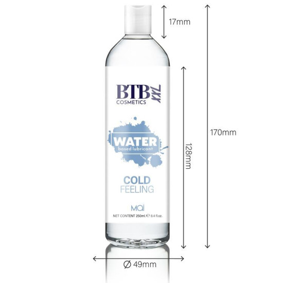 Охлаждающая интимная смазка на водной основе BTB Cold Feeling, 250 ml