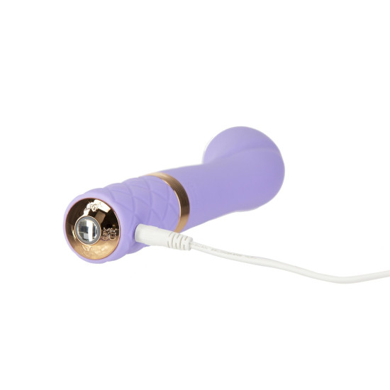 Роскошный вибратор с кристаллом Swarovski, повязкой на глаза и игрой, фиолетовый Pillow Talk Sassy Purple Special Edition