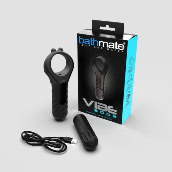 Эрекционное кольцо с вибропулей на 10 режимов Bathmate Vibe Edge