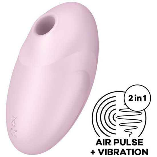 Вакуумный стимулятор с вибрацией, розовый Satisfyer Vulva Lover 3 Pink