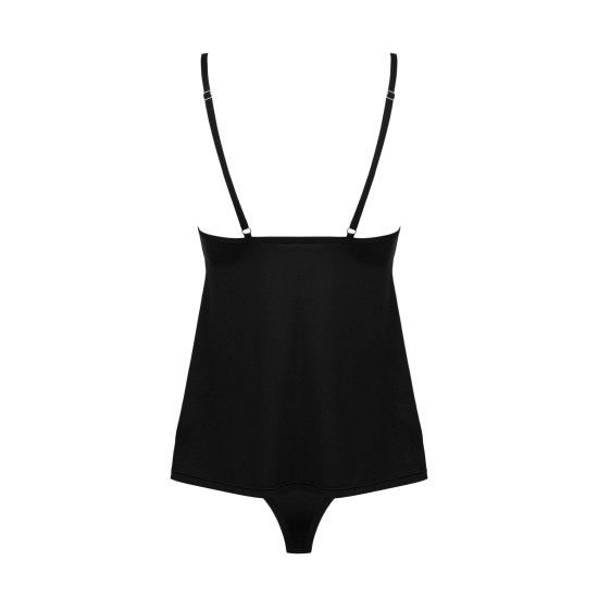 Топ и трусики с эффектом омбре, розовые Obsessive Bella Rou Top & Panties, M/L