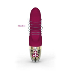 Вібратор-кролик з потужним мотором і 8 режимами, бордовий Mystim Hop Hop Bob Fuchsia