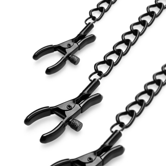 Затискачі для сосків і клітора, чорні Bedroom Fantasies Nipple & Clitoral Clamps
