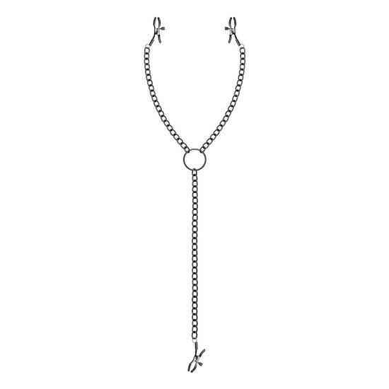 Затискачі для сосків і клітора, чорні Bedroom Fantasies Nipple & Clitoral Clamps