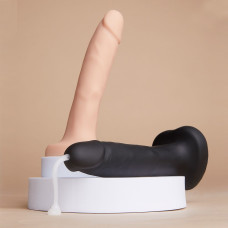 Кінчаючий фалоімітатор, довжина 17 см, діаметр 3,5 см, чорний - Strap-On-Me Squirting Cum Dildo Realistic Black, L