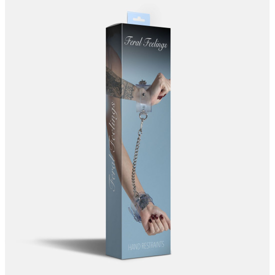 Прозрачные БДСМ наручники из ПВХ Feral Feelings Hand Restraints Transparent