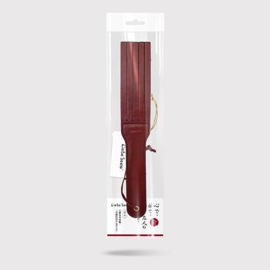 Двусторонний паддл из натуральной кожи, красный Liebe Seele Wine Red Spanking Paddle