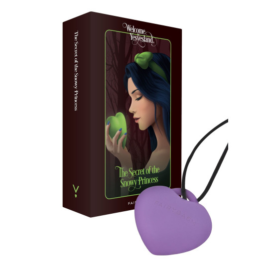 Міні-вібратор «Сердечко» на шнурку, 9 режимів, фіолетовий FairyGasm PleasureStone Violet