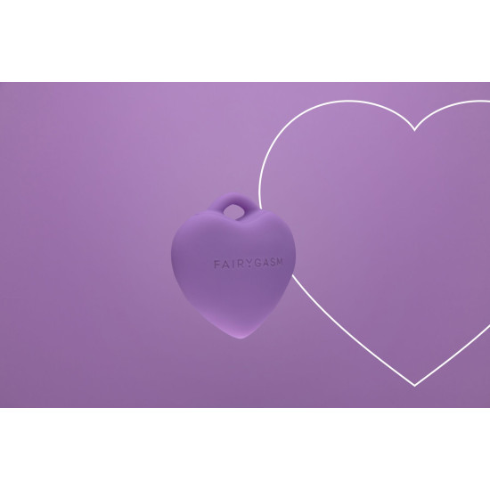 Міні-вібратор «Сердечко» на шнурку, 9 режимів, фіолетовий FairyGasm PleasureStone Violet