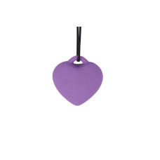Мини-вибратор «Сердечко» на шнурке, 9 режимов, фиолетовый FairyGasm PleasureStone Violet