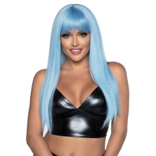 Довга блакитна перука, гладенька, 61 см Leg Avenue Long Straight Bang Wig Blue