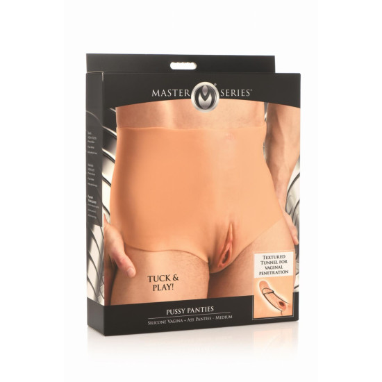 Накладна вагіна Master Series Silicone Vagina + Butt Panties Medium