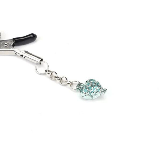Затискачі для сосків, що світяться в темряві, блакитні Liebe Seele Glow-in-dark Nipple Clamps Light Blue