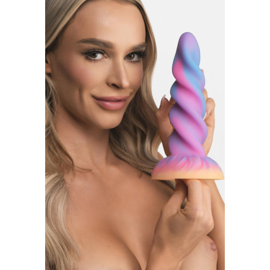 Фэнтезийный фаллоимитатор, светящийся в темноте Creature Cocks Glow-in-the-Dark Unicorn Dildo
