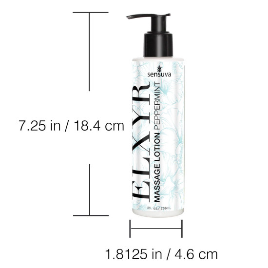 Лосьон для массажа ног и ступней с мятным ароматом Sensuva ELXYR Massage Lotion Peppermint, 236 ml