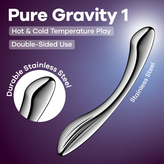 Металлический фаллоимитатор Satisfyer Pure Gravity 1