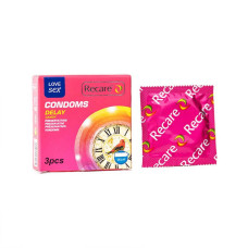 Презервативи з пролонгуючим ефектом та цукерковим ароматом, 3 шт Recare Delay Candy Condoms