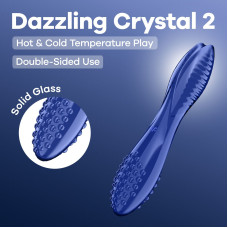 Двосторонній скляний ділдо Satisfyer Dazzling Crystal 2 Blue